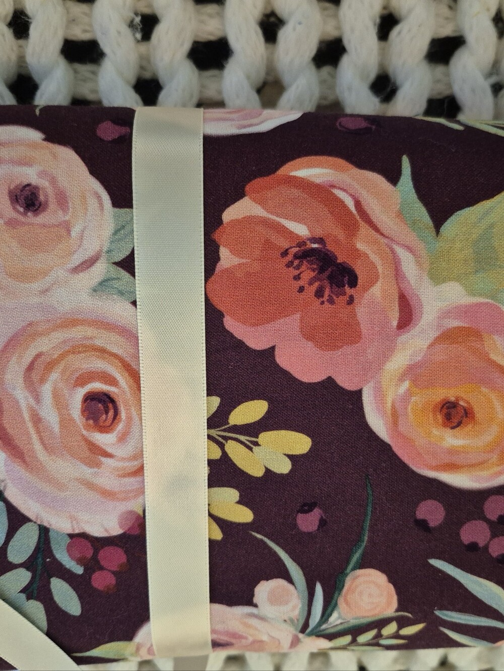 Designer Michael Miller Floral Cotton Fabric Bundle - Plum Background 3 1/4 Yds